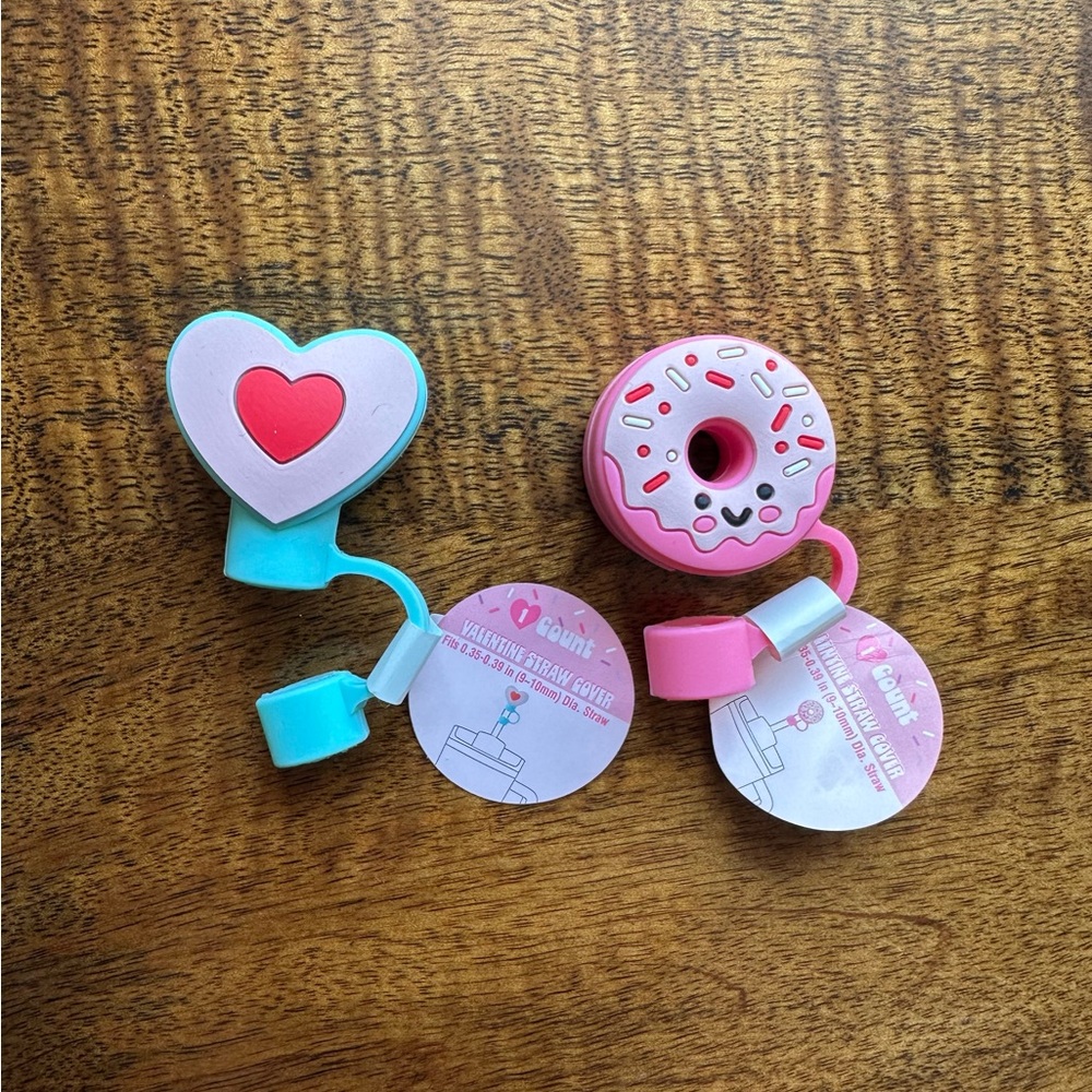 Straw Covers - Heart and Donut